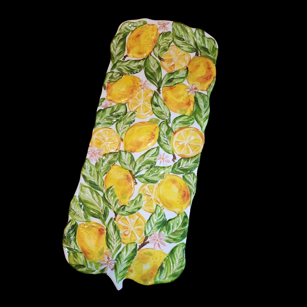 Lemons Print Rectangular Melamine Serving Tray Pl… - image 2